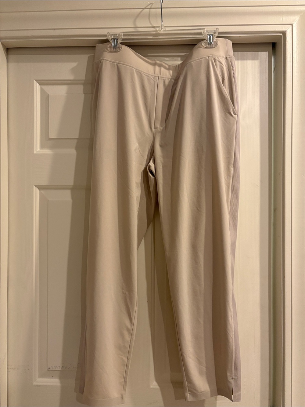 Athleta Light Beige Chino-Style Performance Pants